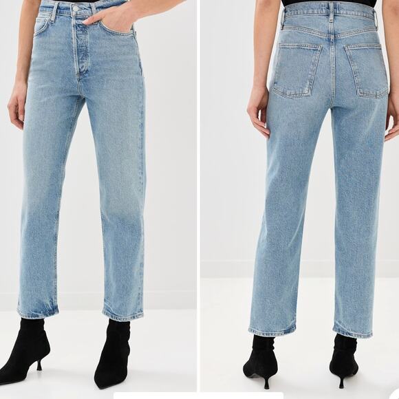 Agolde The 90's Pinch Waist Cropped Jeans Sz 26 - Picture 1 of 12